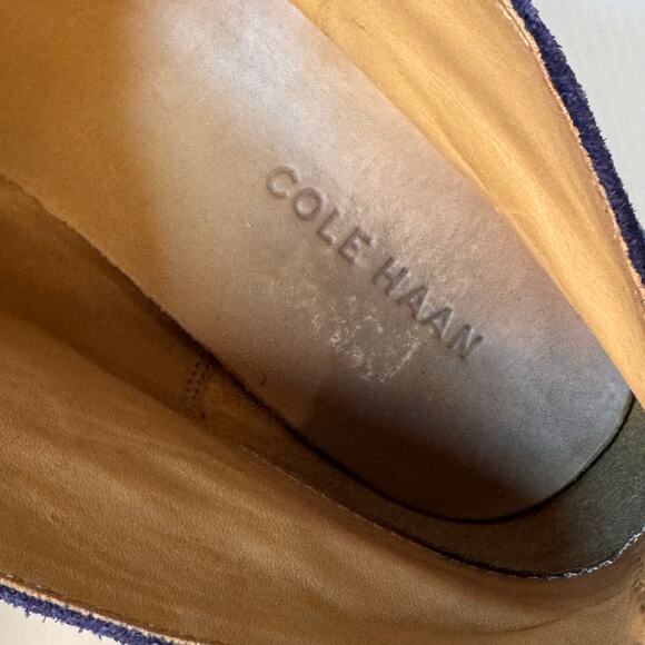 COLE HAAN Lunargrand Chukka Boots Men's 9 Blue Suede Lace Up Ankle Boot Colorful - Picture 11 of 12